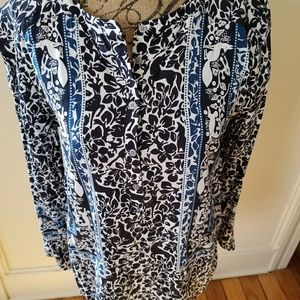 NWT LOFT bohemian print top